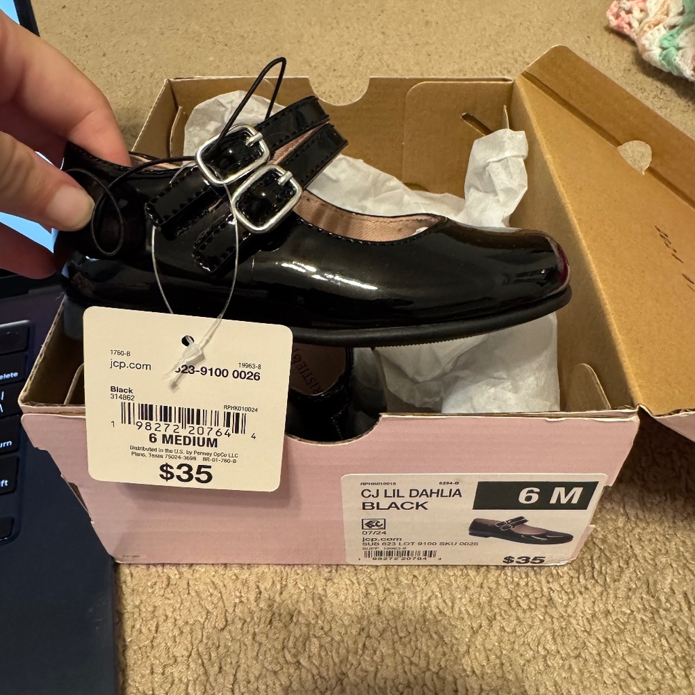 Christie & Jill Black Kids Shoes